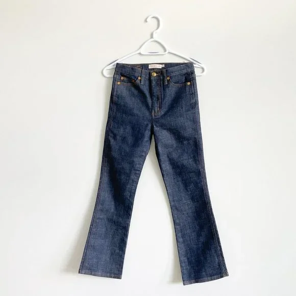 NWOT Tory Burch Mid-rise Cropped Bootcut Jeans Size 24 - Picture 2 of 7